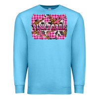 Ocean Blue pinktober with cancer ribbon Premium Sweatshirt - AdoDesignShop
