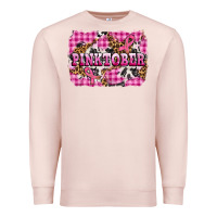 Pale Pink pinktober with cancer ribbon Premium Sweatshirt - AdoDesignShop
