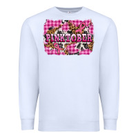 White pinktober with cancer ribbon Premium Sweatshirt - AdoDesignShop