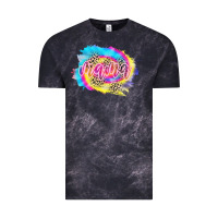 Cloud Black Mama Tie dye Leopard Vintage Tee - CowCowDesign