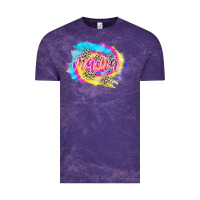 Cloud Purple Mama Tie dye Leopard Vintage Tee - CowCowDesign