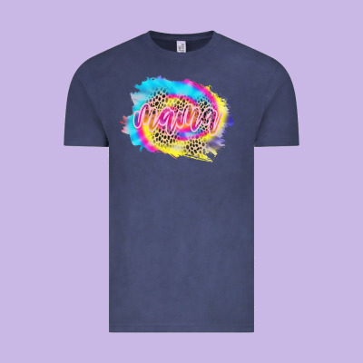 Mama Tie Dye Leopard Vintage Tee Designed By Cowcowdesign