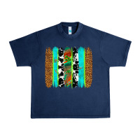 Navy western brushstrokes Urban Heavy Tee - OliviaCreatesArt