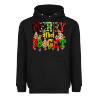 Black merry and bright with christmas tree  cakes ado Heavyweight Hoodie - AdoDesignShop
