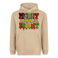 Mushroom merry and bright with christmas tree  cakes ado Heavyweight Hoodie - AdoDesignShop