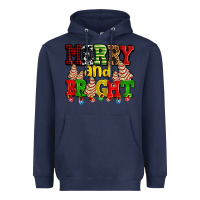 Navy merry and bright with christmas tree  cakes ado Heavyweight Hoodie - AdoDesignShop