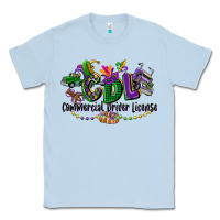 Dusty Blue cdl mardi gras Classic Tee - CowGirlArtShop