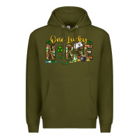 Army Green one lucky nurse Premium Hoodie - CowhideDigitalArt