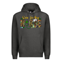Charcoal Heather one lucky nurse Premium Hoodie - CowhideDigitalArt