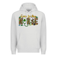 Dove Grey one lucky nurse Premium Hoodie - CowhideDigitalArt