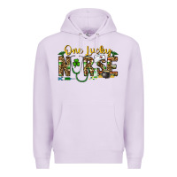Lilac one lucky nurse Premium Hoodie - CowhideDigitalArt