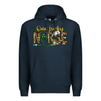Navy one lucky nurse Premium Hoodie - CowhideDigitalArt