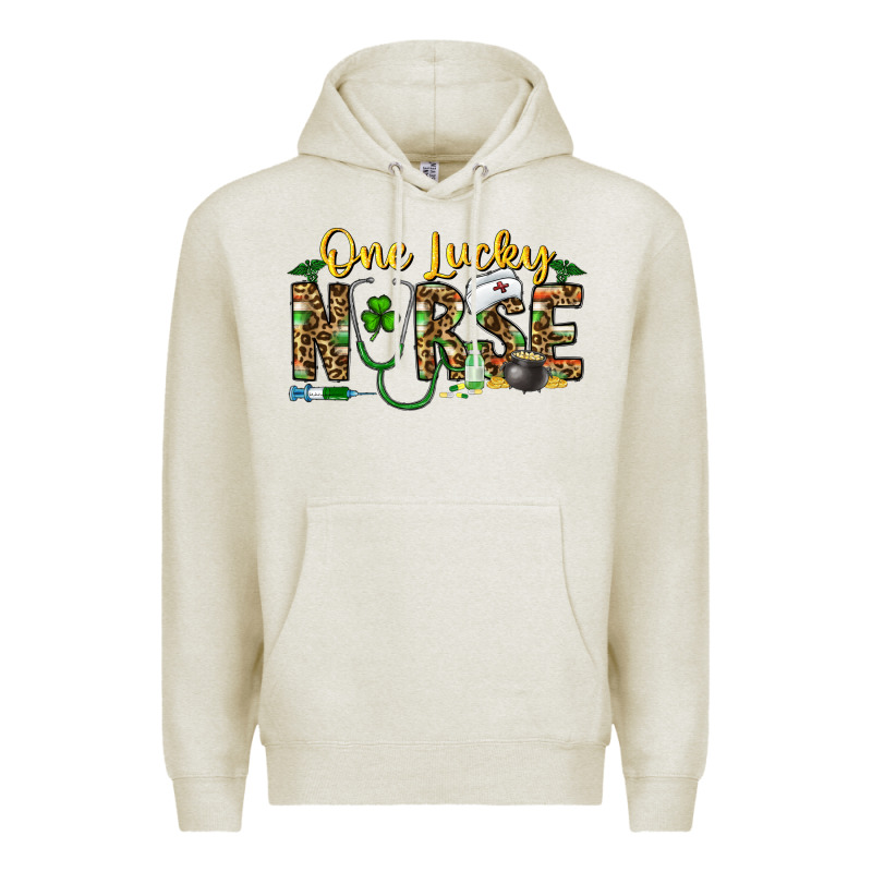 One Lucky Nurse Premium Hoodie by CowhideDigitalArt | Teevron