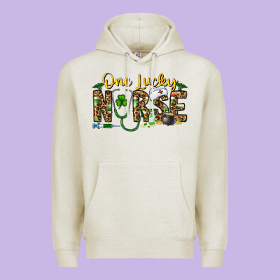 One Lucky Nurse Premium Hoodie Designed By Cowhidedigitalart