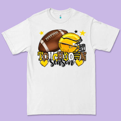 Touchdown Season American Football Yellow Team Premium Tee Designed By Howdyjamesfarm