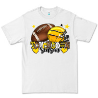 White Touchdown season American Football yellow team Premium Tee - HowdyJamesFarm