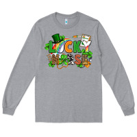 Heather Grey lucky nurse St. Patrick's Day Long Sleeve Tee - FaDigitalArtStudio
