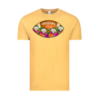 Vintage Mustard American Football Floral Vintage Tee - CowCowDesign