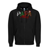 Black papa claus Zipper Hoodie - BarkalooDesign