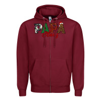 Burgundy papa claus Zipper Hoodie - BarkalooDesign