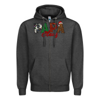 Charcoal Heather papa claus Zipper Hoodie - BarkalooDesign