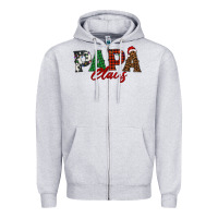 Heather Grey papa claus Zipper Hoodie - BarkalooDesign