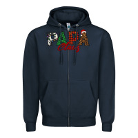 Navy papa claus Zipper Hoodie - BarkalooDesign