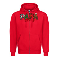 Red papa claus Zipper Hoodie - BarkalooDesign