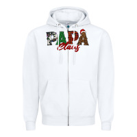 White papa claus Zipper Hoodie - BarkalooDesign