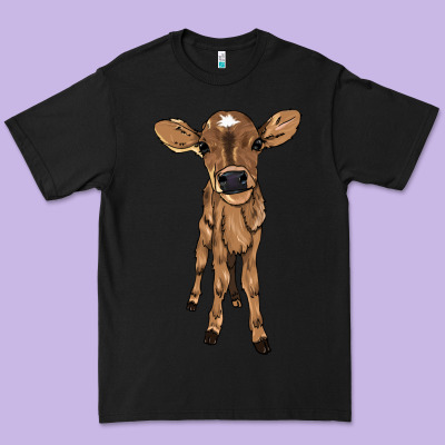 Baby Cow Premium Tee Designed By Howdyjamesfarm