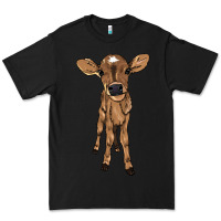 Black Baby cow Premium Tee - HowdyJamesFarm