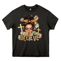 Asphalt believe praying caucasian messy bun Heavy Core Tee - texasbilliewilder
