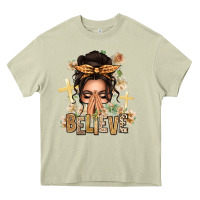 Mossy believe praying caucasian messy bun Heavy Core Tee - texasbilliewilder
