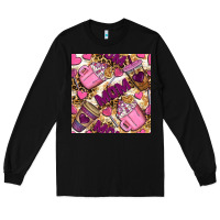Black mom coffee cups with leopard seamless pattern bbs Long Sleeve Tee - BundleAndBundleShop