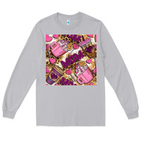 Moon Dust mom coffee cups with leopard seamless pattern bbs Long Sleeve Tee - BundleAndBundleShop