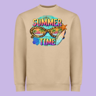 Summer Time Sunset Glasses Heavyweight Sweatshirt Designed By Barkaloodesign
