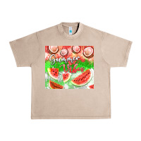 French Oak Watermelon and coconut summer 20oz skinny tumbler Urban Heavy Tee - FaDigitalArtStudio