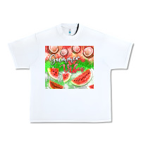 White Watermelon and coconut summer 20oz skinny tumbler Urban Heavy Tee - FaDigitalArtStudio