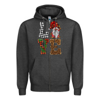 Charcoal Heather love gnomes Zipper Hoodie - BarkalooDesign