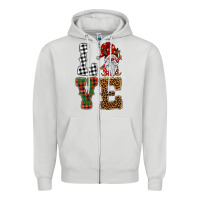 Dove Grey love gnomes Zipper Hoodie - BarkalooDesign