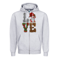 Heather Grey love gnomes Zipper Hoodie - BarkalooDesign