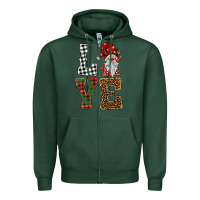 Sports Green love gnomes Zipper Hoodie - BarkalooDesign