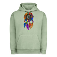 Pigment Oil Green pride sunflower dreamcatcher Urban Hoodie - JahusDesignShop