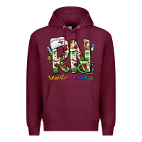 Burgundy rn registered nurse Premium Hoodie - CowhideDigitalArt