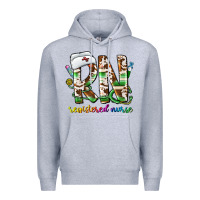 Heather Grey rn registered nurse Premium Hoodie - CowhideDigitalArt