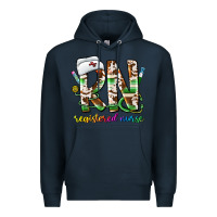 Navy rn registered nurse Premium Hoodie - CowhideDigitalArt
