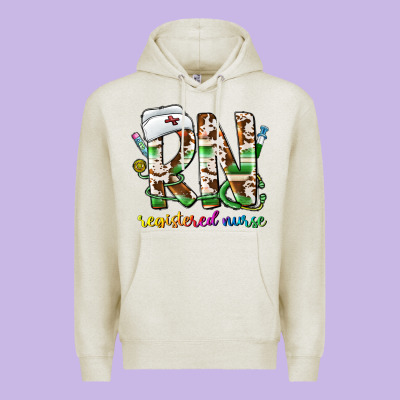 Rn Registered Nurse Premium Hoodie Designed By Cowhidedigitalart