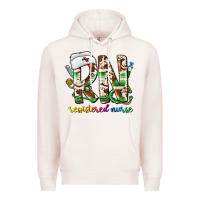 Pale Pink rn registered nurse Premium Hoodie - CowhideDigitalArt