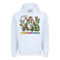 White rn registered nurse Premium Hoodie - CowhideDigitalArt