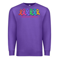 Purple fight cancer in all colors Premium Sweatshirt - AdoDesignShop